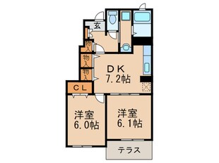 バンブ－ハウスの物件間取画像